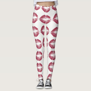 Rode glazen lippen #2 leggings