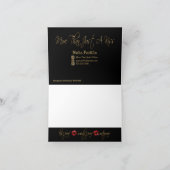 Rode glazen lippen bedankkaart (Binnen)