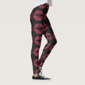 Rode glazen lippen leggings (Rechts)