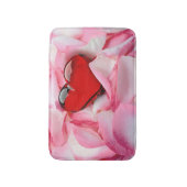 Rode glazen Roos Badmat (Voorkant Verticaal)