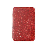 Rode glinsterende glitterpatroon badmat (Voorkant Verticaal)