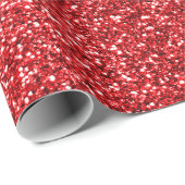 Rode glitter cadeaupapier (Rol Hoek)