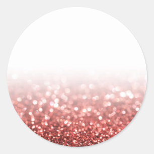 Rode Glitter Custom Trendy Ronde Sticker