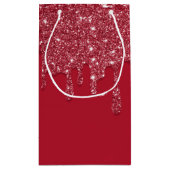Rode Glitter Drip Aangepaste naam Klein Cadeauzakje (Achterkant)