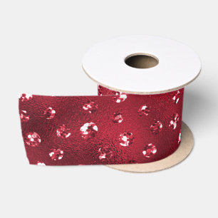 Rode Glitter Glam Stippenpatroon Lint