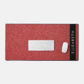 Rode Glitter, Glitter Achtergrond, Jouw naam Bureaumat (Keyboard & Muis)