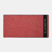 Rode Glitter, Glitter Achtergrond, Jouw naam Bureaumat (Voorkant)