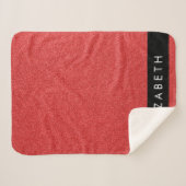 Rode Glitter, Glitter Achtergrond, Jouw naam Sherpa Deken (Voorkant (horizontaal))