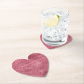 Rode glitter harten kartonnen onderzetters (Insitu)