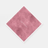 Rode glitter harten servet (Hoek)