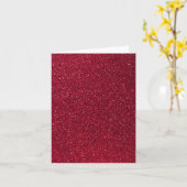 Rode glitter kaart (Gele Bloem)