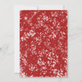 Rode Glitter Kerstman Hoed Kerstfeest Kaart (Achterkant)