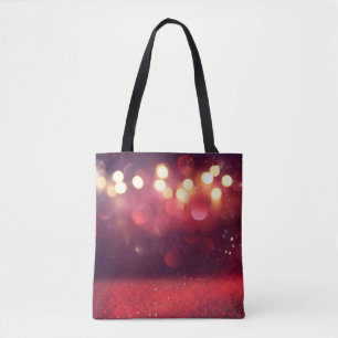 Rode glitter  licht achtergrond. defocusedba draagtas