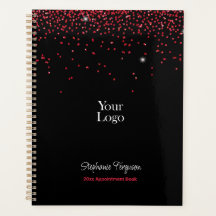 Rode glitter op zwarte achtergrond Wekelijks Maand