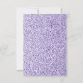 Rode glitter pet paarse lavendel bedankkaart (Achterkant)