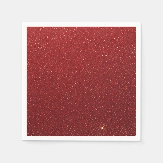 Rode glitter servet (Voorkant)