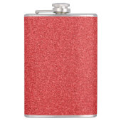 Rode glitter, sprankeling, glitterachtergrond heupfles (Voorkant)