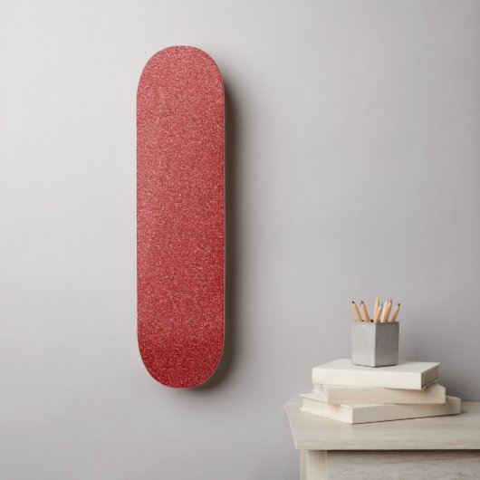 Rode glitter, sprankeling, glitterachtergrond skateboard (Muurkunst)