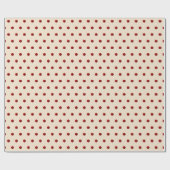 Rode Glitter Stippen Patroon Kerstmis  Cadeaupapier (Vlak)