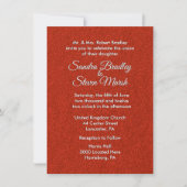 Rode Glitter Wedding Uitnodiging (Voorkant)