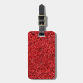 Rode Glitters Bagagelabel (Voorkant verticaal)