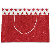 Rode glitters grote cadeautas (Voorkant)