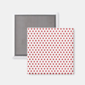 Rode glitters sterren magneet (Voorkant / Achterkant)