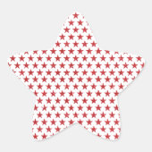 Rode glitters sterren  ster sticker (Voorkant)