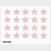 Rode glitters sterren  ster sticker (Vel)