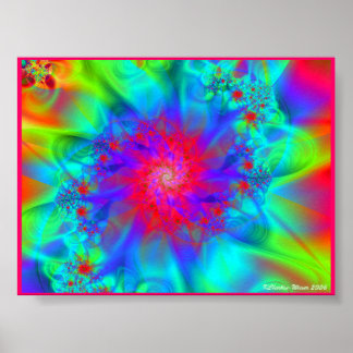Rode gloedspiraal poster