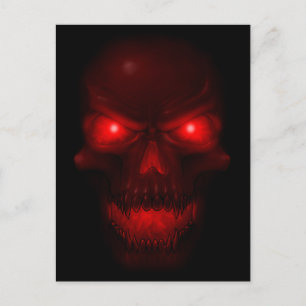 Rode Gloeiende Schedel Briefkaart