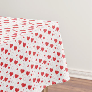Rode glossy passie harten, schattig romantisch pat tafelkleed