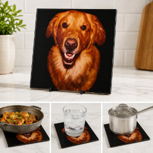 Rode Golden Retriever-hond liefhebber keuken Tegeltje