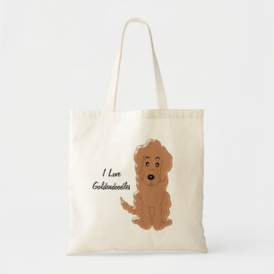 Rode Goldendoodle Hond Design Tote Bag
