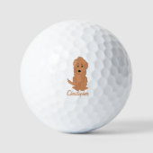 Rode Goldendoodle Hond Ontwerp Golfballen (Voorkant)