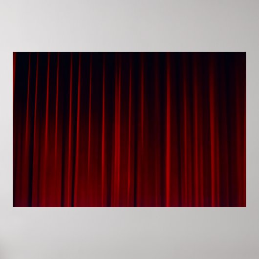 Rode gordijn poster (Voorkant)