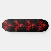 Rode Gothic Damask Skateboard (Horizontaal)