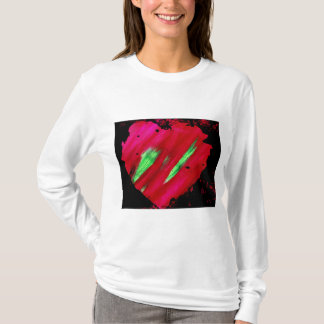 Rode Gothic Hart Splatter Schilderij Vrouwen Shirt