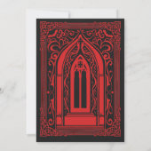 Rode Gotische Vampier Kathedraal Halloween Kaart (Achterkant)