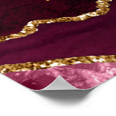 Rode Goud Agaat Trouw Stoelenkaart 12 Tafels Poster (Hoek)