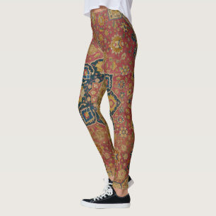 Rode Goud Kashan Tapijt Perzisch Aziatisch Leggings