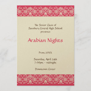 Rode gouden arabische junior senior prom formele d kaart