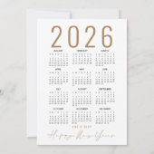 Rode Gouden Boom 2024 Kalender Vrolijk Kerstfeest Feestdagenkaart (Achterkant)