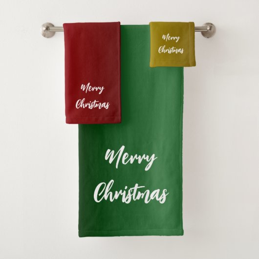 Rode, gouden en groene kerst bad handdoek (Insitu)