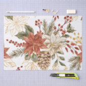 Rode Gouden Glitter Kerstbloem Tissuepapier (Craft)