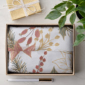 Rode Gouden Glitter Kerstbloem Tissuepapier (Geschenk)