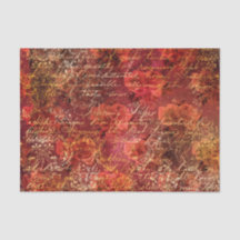 Rode Gouden Herfst Ephemera Patroon