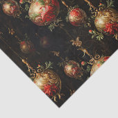 Rode gouden kerstsierplanten tissuepapier (Detail)