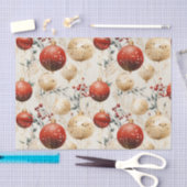 Rode Gouden Kerstversieringen Holly Berry Decoupag Tissuepapier (Craft)