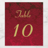 Rode gouden kerstwinter wijn etiket (Enkel label)